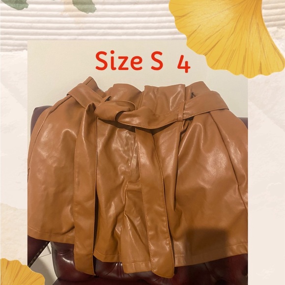 Faux Leather Shorts Size S, Worn Once - Picture 1 of 7